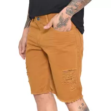 Bermuda Short Jeans Adulto Masculina Slim