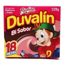 Ricolino Duvalin Bisabor Avellana Y Fresa 18 Piezas 270 Gr