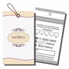 1.000 Etiqueta Roupa Tags Personalizadas Resistente