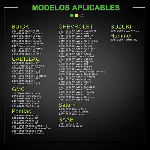 Sensor De Presin De Llanta Tpms Para Gmc Chevrolet Foto 5