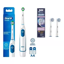 Escova Dental Eletrica Pro Saude Power+2 Pilhas+refil Sensi