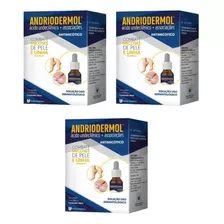 Kit 3 Andriodermol Micose De Pele Unhas Fungos 50 Ml Cada