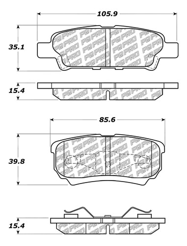 Pastillas Freno Dodge Avenger 2008-2014 Trasero Foto 2