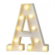 Letra O Numero Luminosa Luz Led 23 Cms Funciona Con Pilas