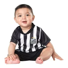 Conjunto Uniforme Bebê Infantil Santos Oficial