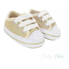 Tênis Infantil Starzinho Com Glitter Dourado - Linha Baby