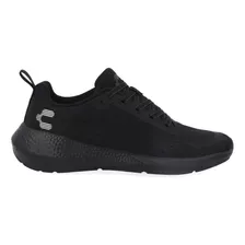 Tenis Urbano Charly Color Negro Suela Alta Para Hombre