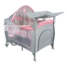 Cuna Corral Bebé Traveler Bebesit 6044bk - 6044p Color Rosa