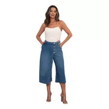 Calça Jeans Feminina Pantacourt Cintura Alta Lançamento 