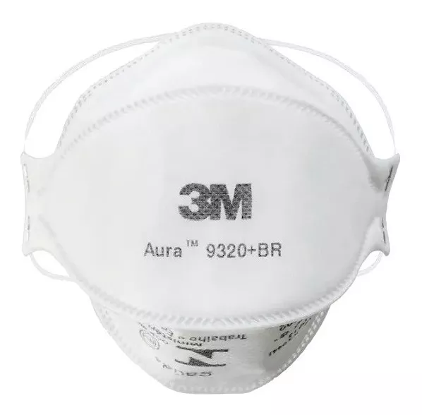 Máscara 3m Aura 9320+br Pff2 N95 Respirador S/ Válvula 10 Un