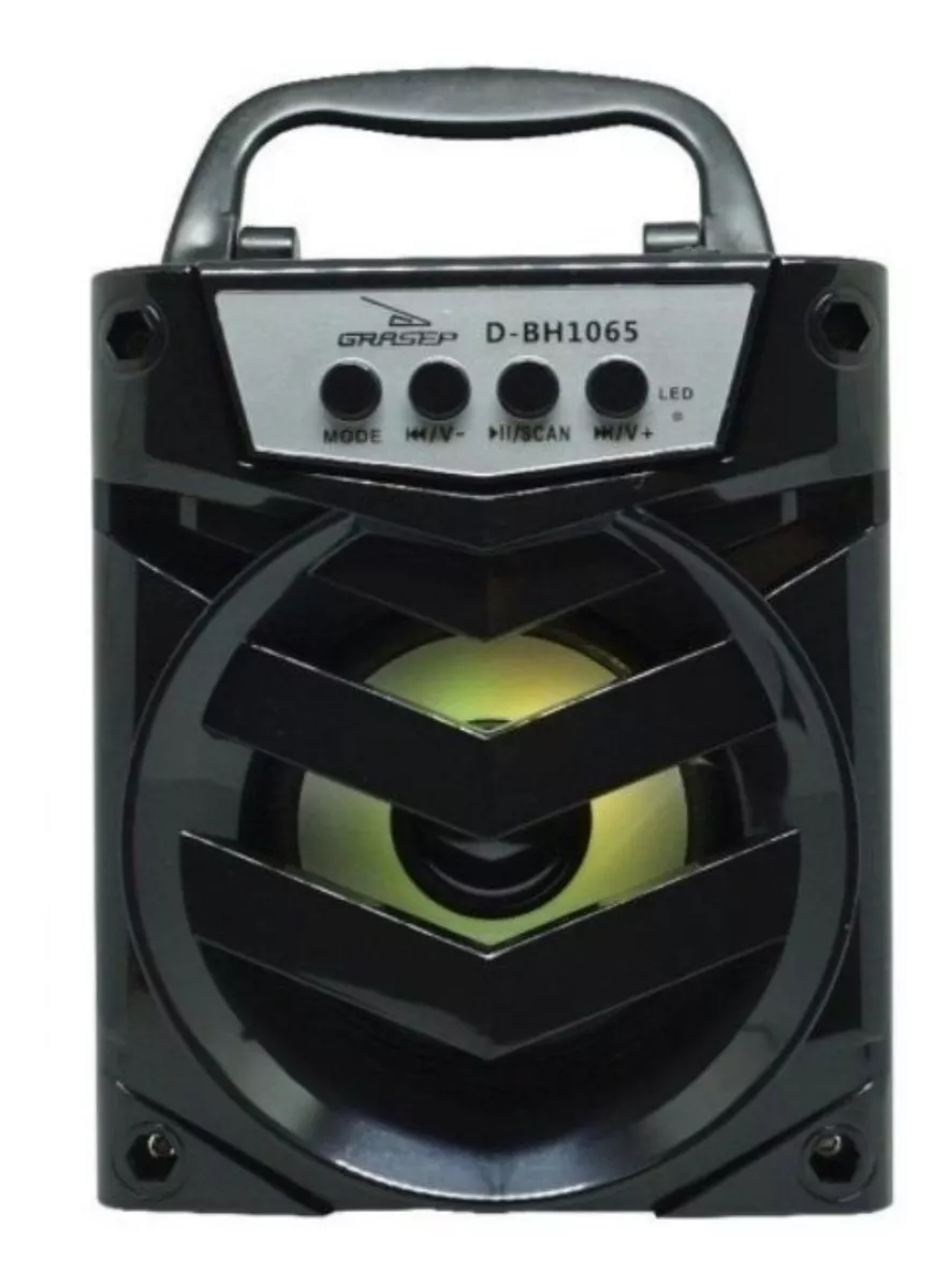 Alto-falante Grasep D-bh1065 Com Bluetooth Preto 