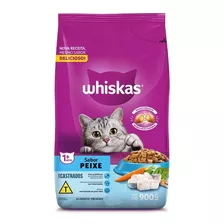 Ração Whiskas Para Gatos Adultos Castrados Sabor Peixe 900g