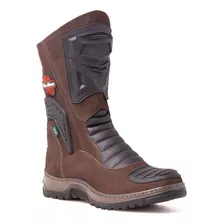 Bota Motoqueiro Impermeavel Cano Longo Masculino Em Couro 