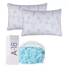 Almohada Memory Foam Set 2 Piezas Ajustable Suave Ortopédica