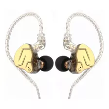 Audífonos In-ear Kz Zsn Prox Híbrido Hifi Monitoreo Color Dorado Con Mic