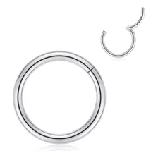 Aro Mediano Clicker Para Septum Nariz Boca Acero Inoxidable 