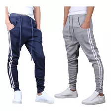 Kit 02 Calças Moletom Masculina Jogger Academia M1 Sem Juros