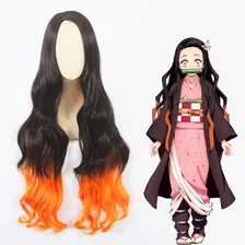 Peruca Nezuko - Demon Slayer Anime Kimetsu - Cabelo