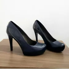 Zapatos Vestir Mujer Talla 37 Paez 100% Cuero Taco 9 - Usado