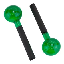 Par De Esferas De Vidro Grande Para Cromoterapia E Massagem Cor Verde