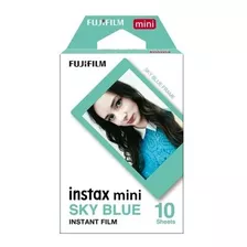 Filme Papel Para Instax Mini 7, 8 E 9 - 10 Fotos Sky Blue