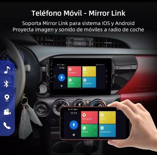 Estreo De Pantalla Android Toyota Hilux 2016-2022 Foto 4