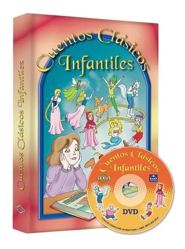 Libro Cuentos Clasicos Infantiles 1 Tomo + Dvd