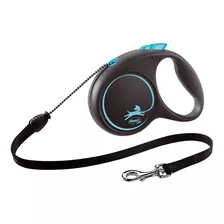 Correa Flexi Black Design Cinta Extensible Perros 5 Mt 20 Kg Color Azul