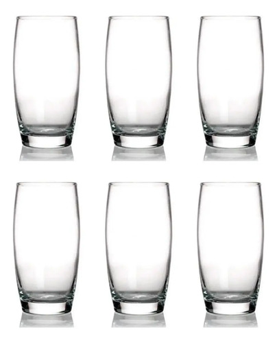 Kit 6 Copos Oca Nadir 300ml Vidro para Água e Suco