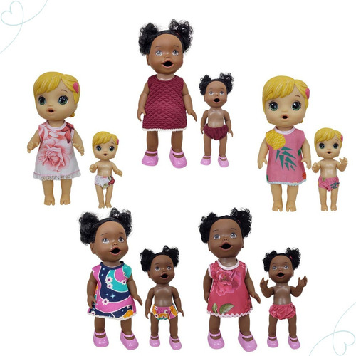 Kit Com 5 Roupinhas + 5 Calcinhas P/ Baby Alive E My Little