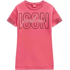 Vestido Infantil Verão Rosa Icon Amora