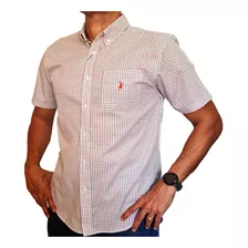 Camisa Masculina Austin Western Manga Curta Xadrez Br/az/ver