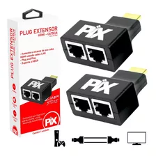 Extensor Hdmi Via Cabo Rede Rj45 20 Metros Full Hd 1080p