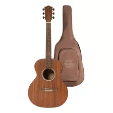 Guitarra Zurda Electroacustica Bamboo Vision Mahogany Funda Color Marrón Claro Material Del Diapasón Nogal Orientación De La Mano Zurdo