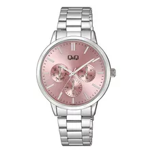 Reloj Para Mujer Q&q A04a A04a-002py Plateado