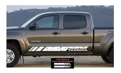 Stickers Franja+garra Para Batea Toyota Tacoma M3 + Espejos Foto 4