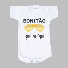 Body Roupa De Bebê Divertido Bonitão Igual Ao Papai Óculos