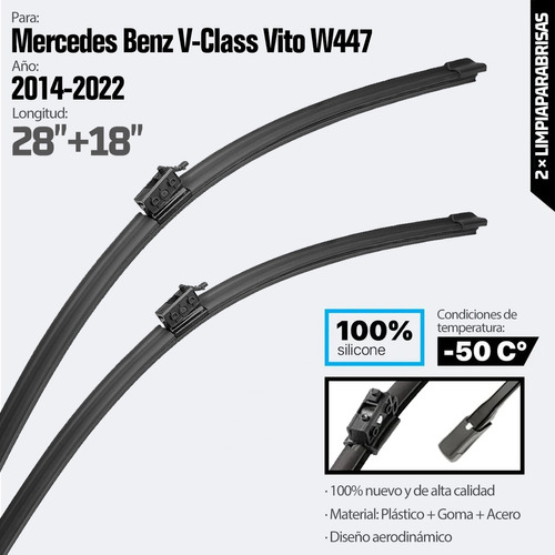 Limpiaparabrisas Para Mercedes Benz V-class Vito W447 14-22 Foto 2