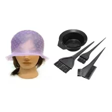 Kit Tintura: Gorro Visos + Set Aplicación Pocillo Y Peinetas