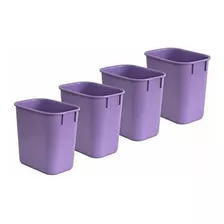 Papelera Acrimet 13qt (plástico) (color Morado) (juego De 4)