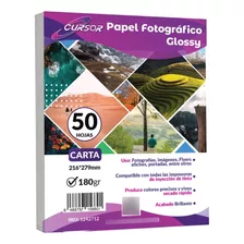 Papel Fotografico Glossy Brillante Carta De 180gr / 50 Hojas