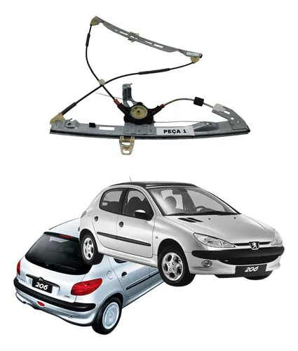 Maquina Vidro Porta Peugeot 206 4portas Conferir Lado Usado 1