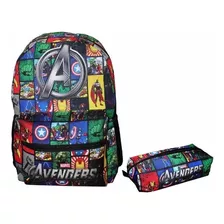 Kit Mochila Os Vingadores Costas Escolar E Estojo Envio Hj