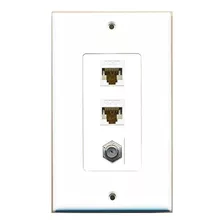 Riteav Decorative 1 Gang Wall Plate Whitewhite 3 Puerto 2 X 