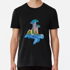 Remera La Tierra Sobre Las Tortugas Algodon Premium