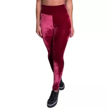 Calça Veludo Molhado Legging Feminina Cintura Alta