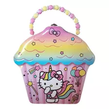 Lonchera Metalica Recuerdo Dulcero Hello Kitty Cupcake 