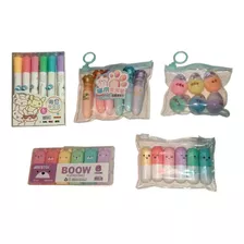 30 Marcatextos Kawaii / 5 Paquetes Surtidos Kit A Elegir