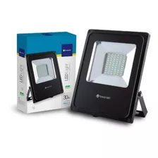 Powerlab Foco Led Slim Certificado Sec 30w Blanco Color De La Carcasa Negro Color De La Luz Blanca