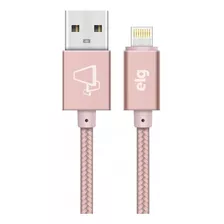 Cabo Lightning Certificado P/ iPhone iPad Reforçado Rosegold